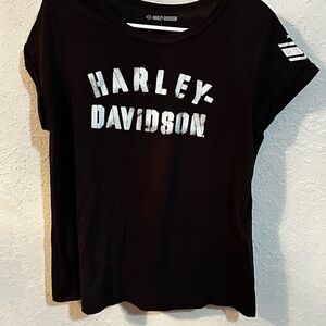 Harley-Davidson Black and White Women's Tee